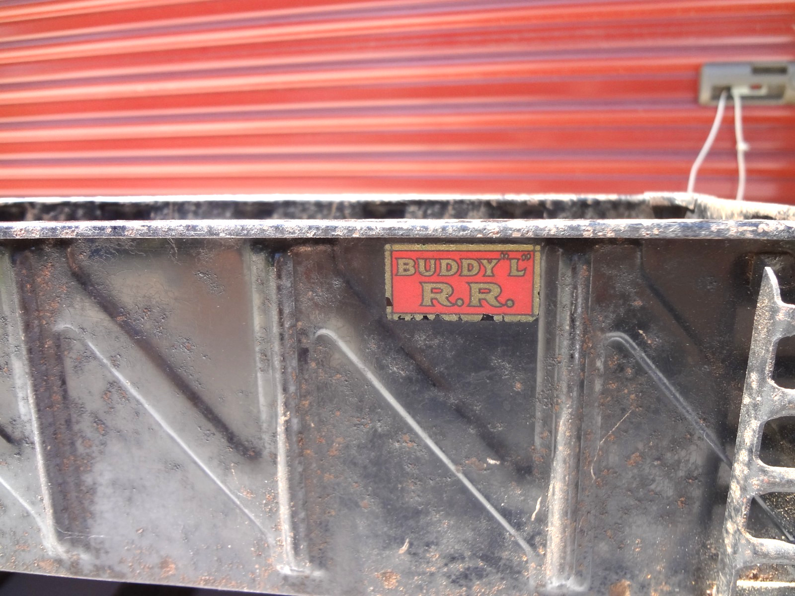 BUDDY L OUTDOOR RAILROAD GONDOLA CAR #70836 SPRUNG TRUCKS 22″L