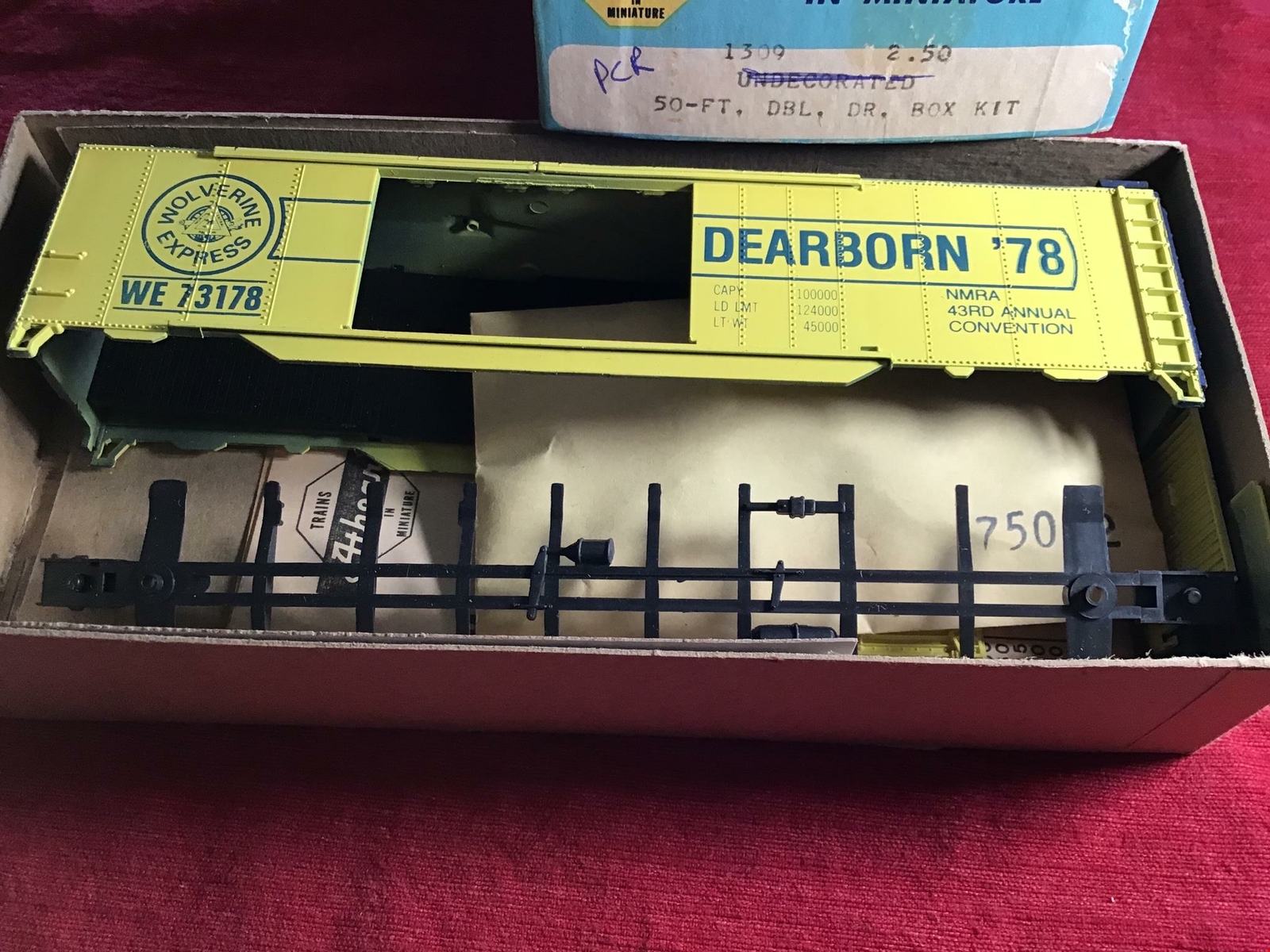 ATHEARN HO-SCALE 50’ DEARBORN 1978 NMRA DOUBLE DOOR BOXCAR KIT L@@K!!!