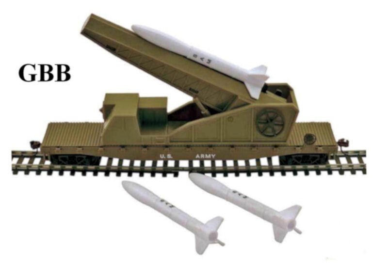 HO Scale US ARMY MISSILE LAUNCHER CAR with THREE MISSILES Model Power New 99180