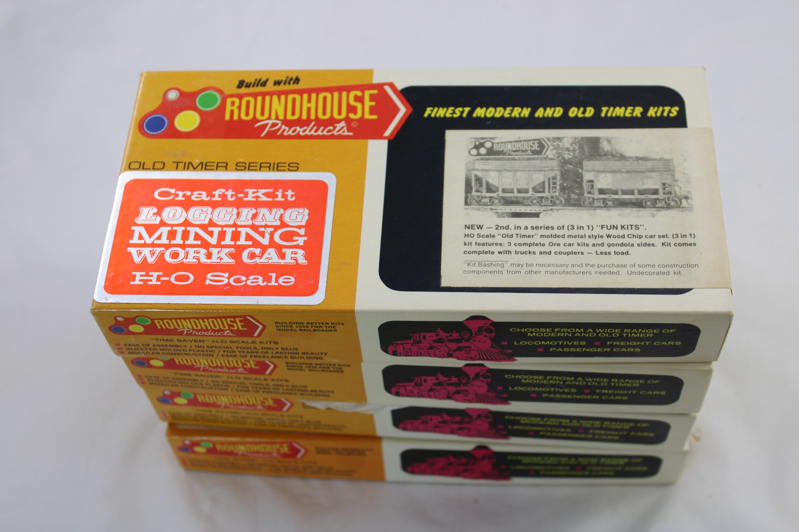 HO – Roundhouse – Track Cleaning, Wood Chip kits, log car kit – Choice