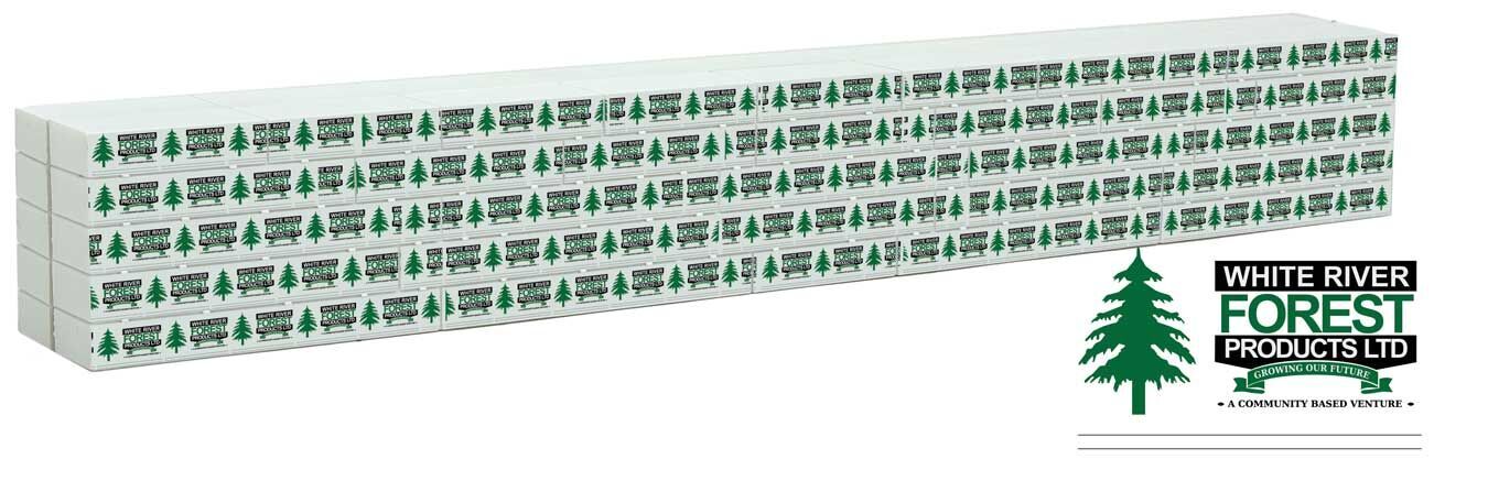 Walthers White River Forest Wrapped Load HO Scale for 72′ Centerbeam Flatcar