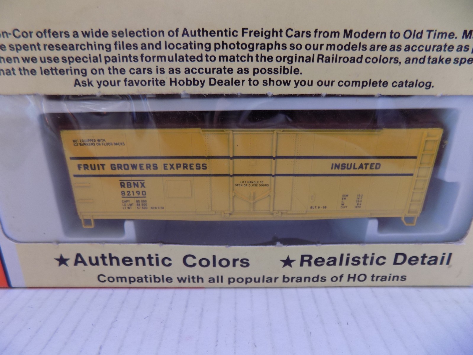 PS-1 PLUG /DOOR REEFER CAR FOR; FRUIT GROWERS EXPRESS (FGE) BY; CON-COR PO KIT