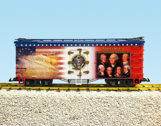 USA Trains R16055 G “America’s Founding Fathers” Presidents Patriotic Reefer