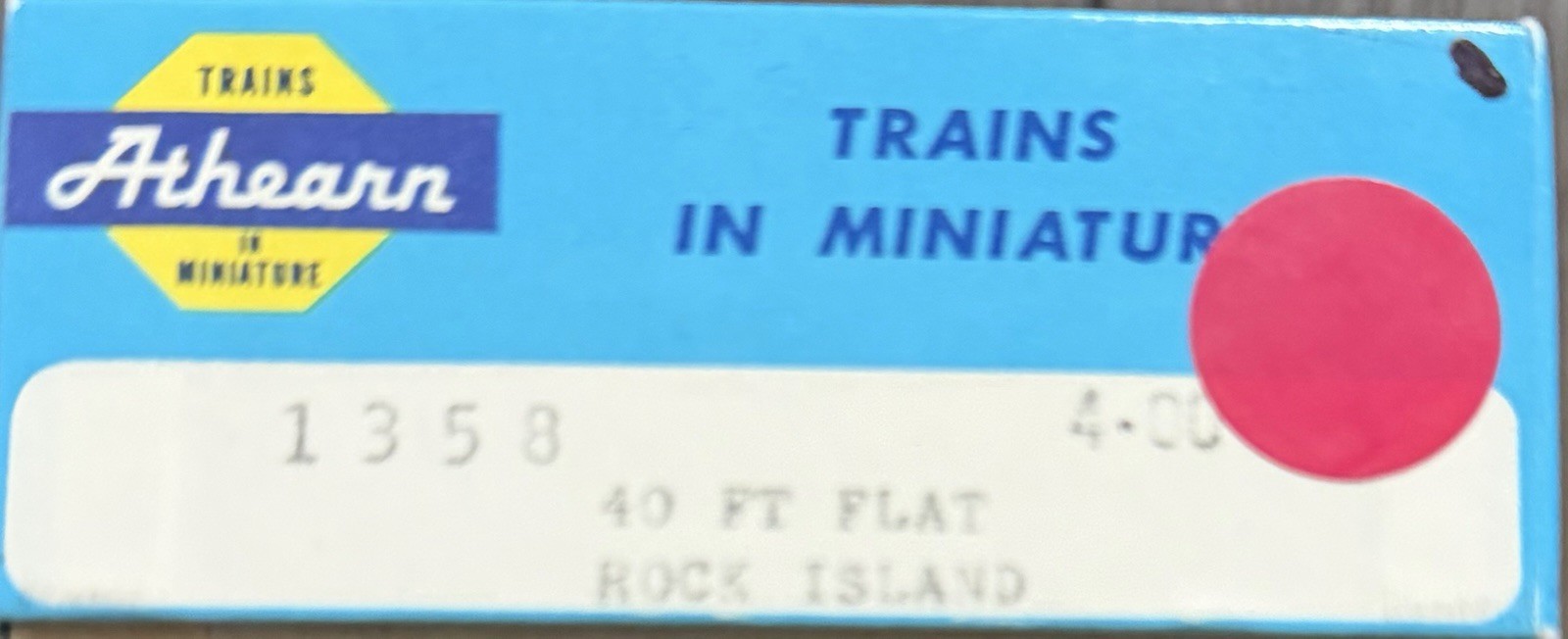 HO Scale Athearn 40’ Flat Car. Rock Island #90089.