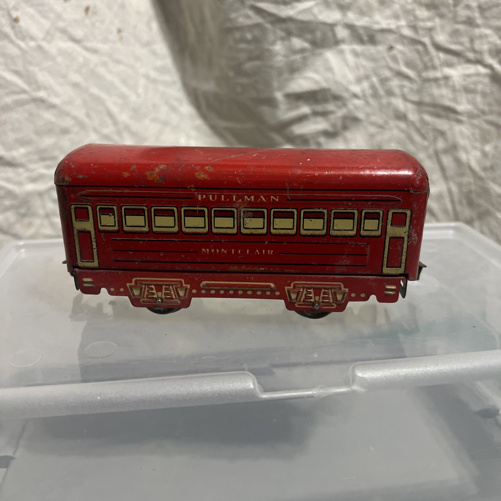 Marx Train Vintage Pullman 6″ Montclair Passenger Coach Red Frame O Gauge #2