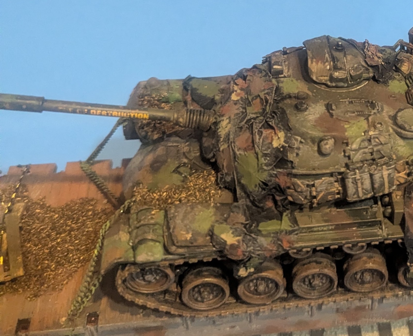 trains tanks and plane .US Marine Corps Tank On A Flatbed Train,O gauge 1:48