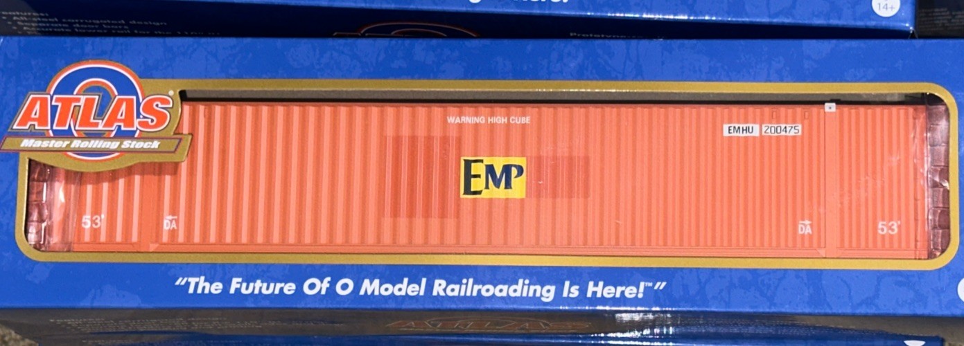 Atlas O-Scale 53′ Container High Cube EMP ex-HUB Jindo MASTER LINE