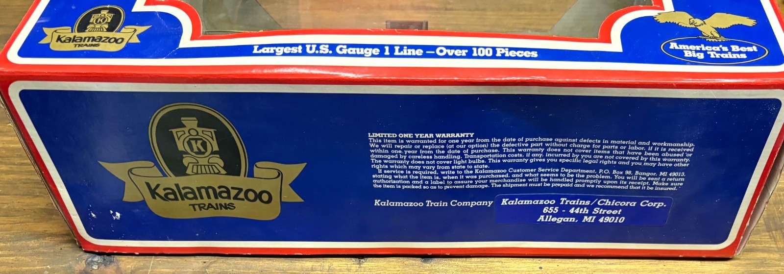 Kalamazoo Trains 1990 Christmas Limited Edition Tanker Car G Scale Boxed USA