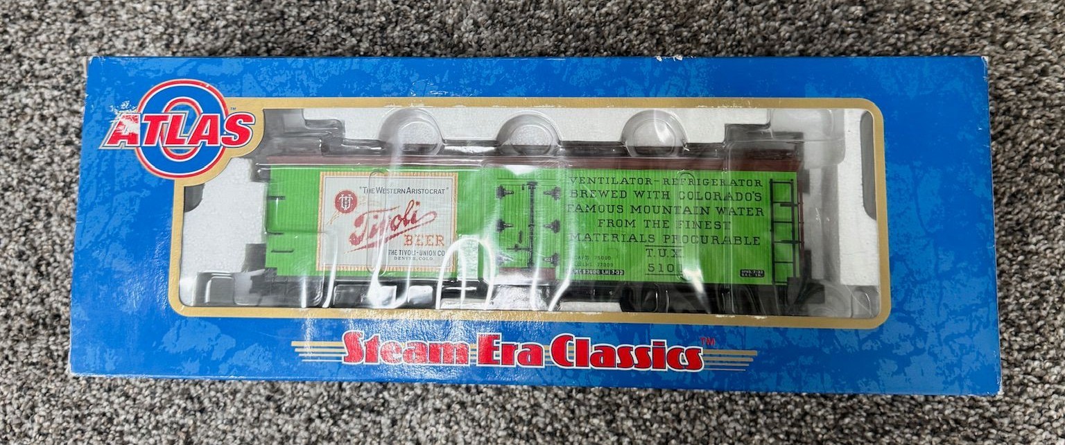 Atlas O Steam Era Classics Tivoli Beer #5101 40’ Refrigerator Car 3 Rail Item 67