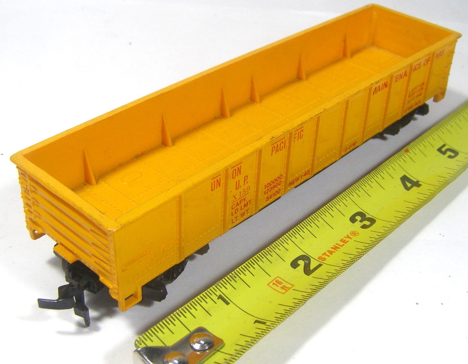 Tyco Model RR HO Scale Open Top Gondolla Union Pacific Hong Kong TWT