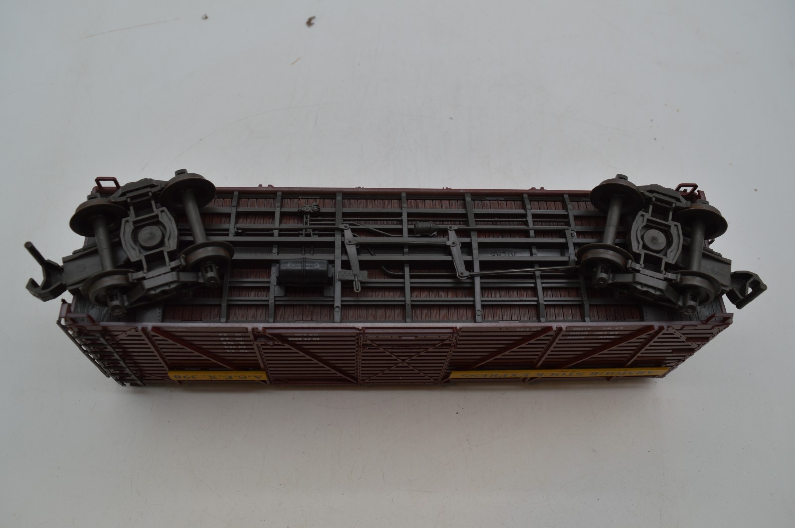 Atlas O Gauge Train Armour Stock Express ASEX 398 Slat Wall Stock Cattle Car