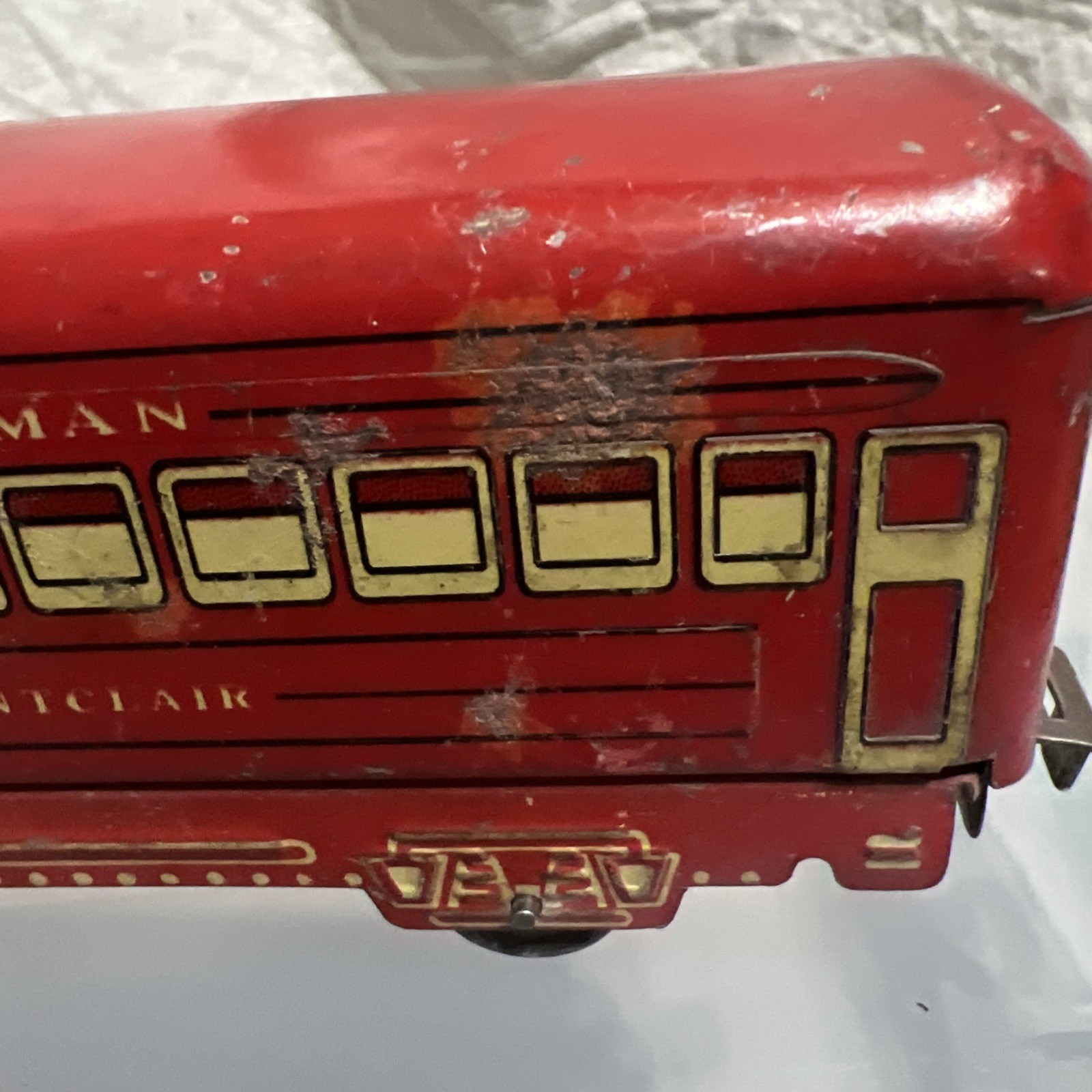 Marx Train Vintage Pullman 6″ Montclair Passenger Coach Red Frame O Gauge #2