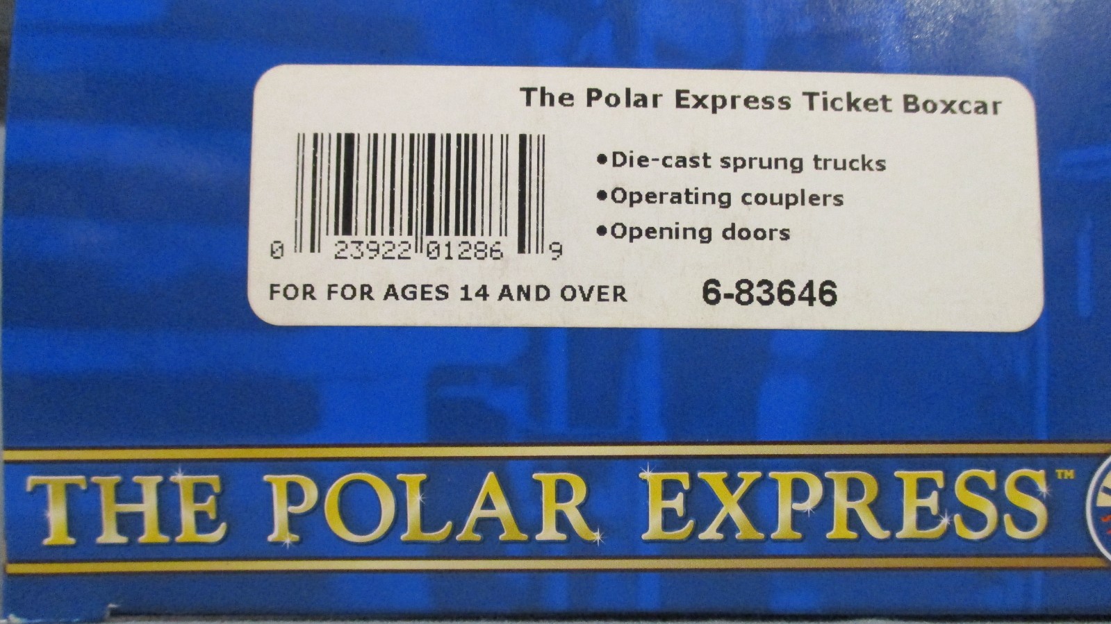 Lionel 83646 Christmas Polar Express Ticket Metal Frame Boxcar O/027 ga. ’16 USA