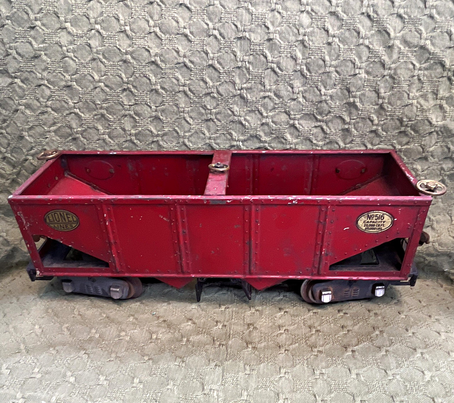 Lionel O Scale 1:48 Lionel Lines 516 Ore/Coal Wagon Car Red 3-Rail Analog