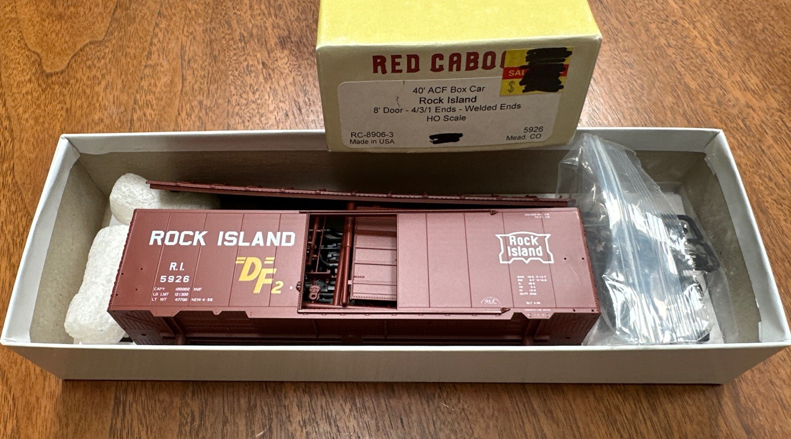 Red Caboose HO Kit #RC-8906-3 40’ ACF Box Car Rock Island 4/3/1 Welded End NY