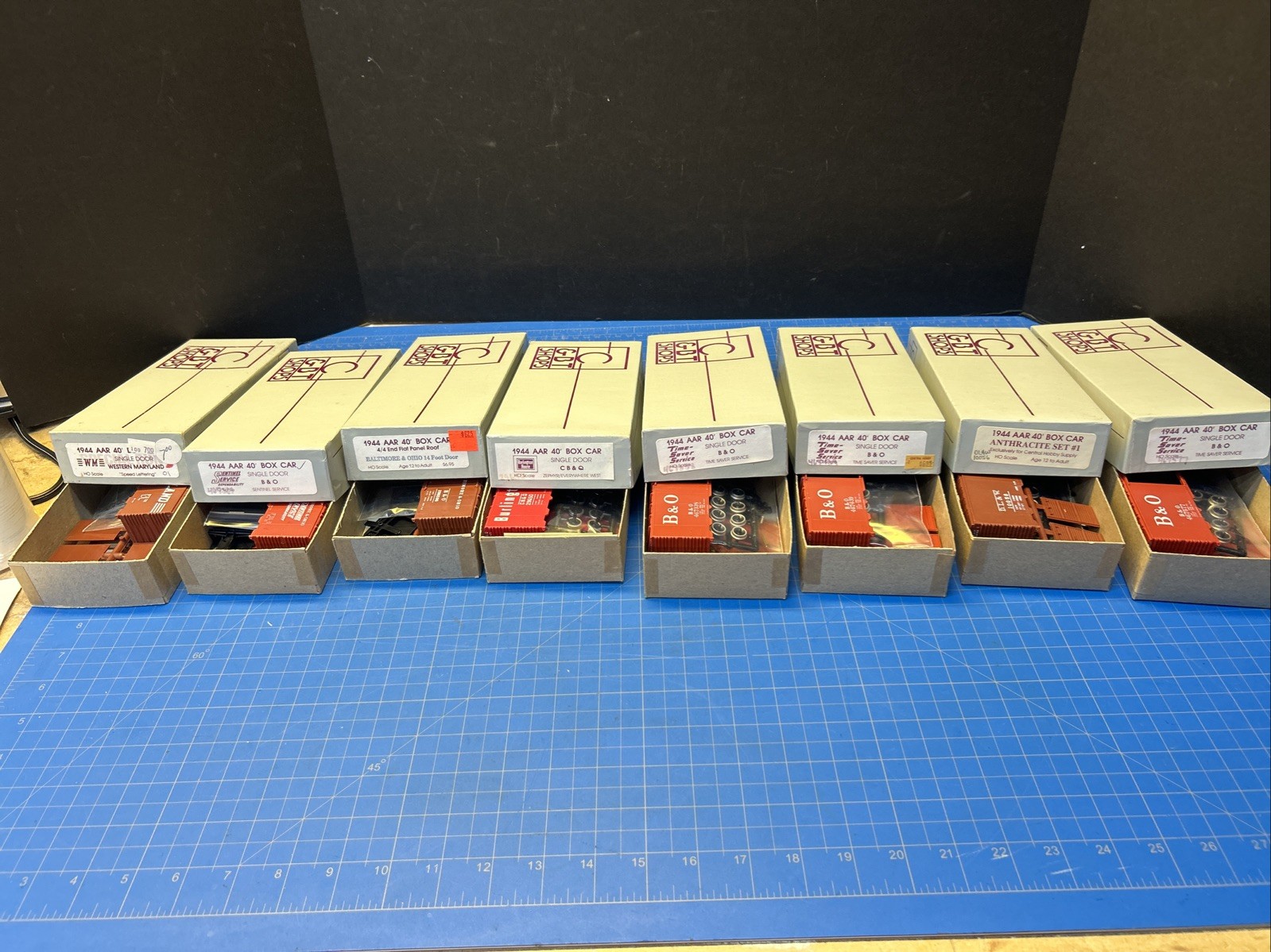 Lot 8 C & BT SHOPS HO Scale Train Box Car Kit. B&O Burlington DL&W Western Md