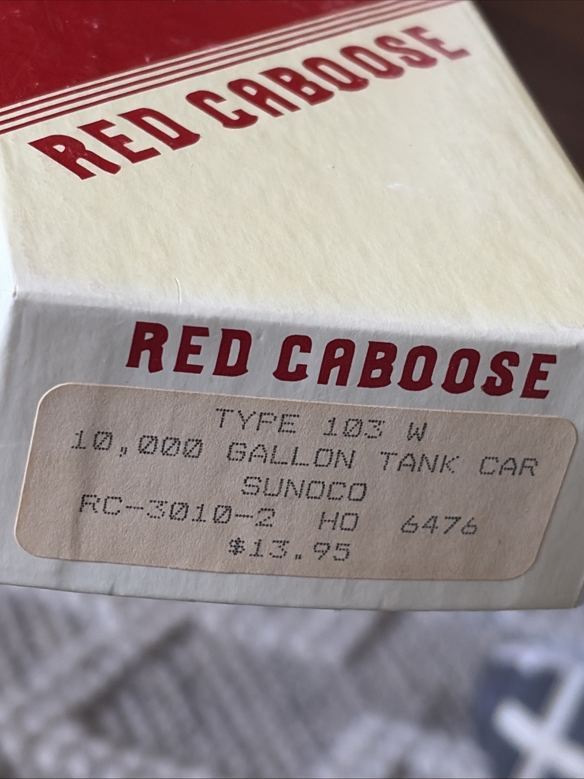 Red Caboose HO Kit #RC-3010-2 Type 103 W 10,000 Gallon Tank Car Sunoco 6476 New