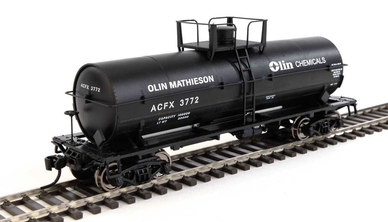 Walthers Proto HO Scale ~ 36′ Tank Car ~ Olin Chemical ACFX #3772 ~ 910-48015
