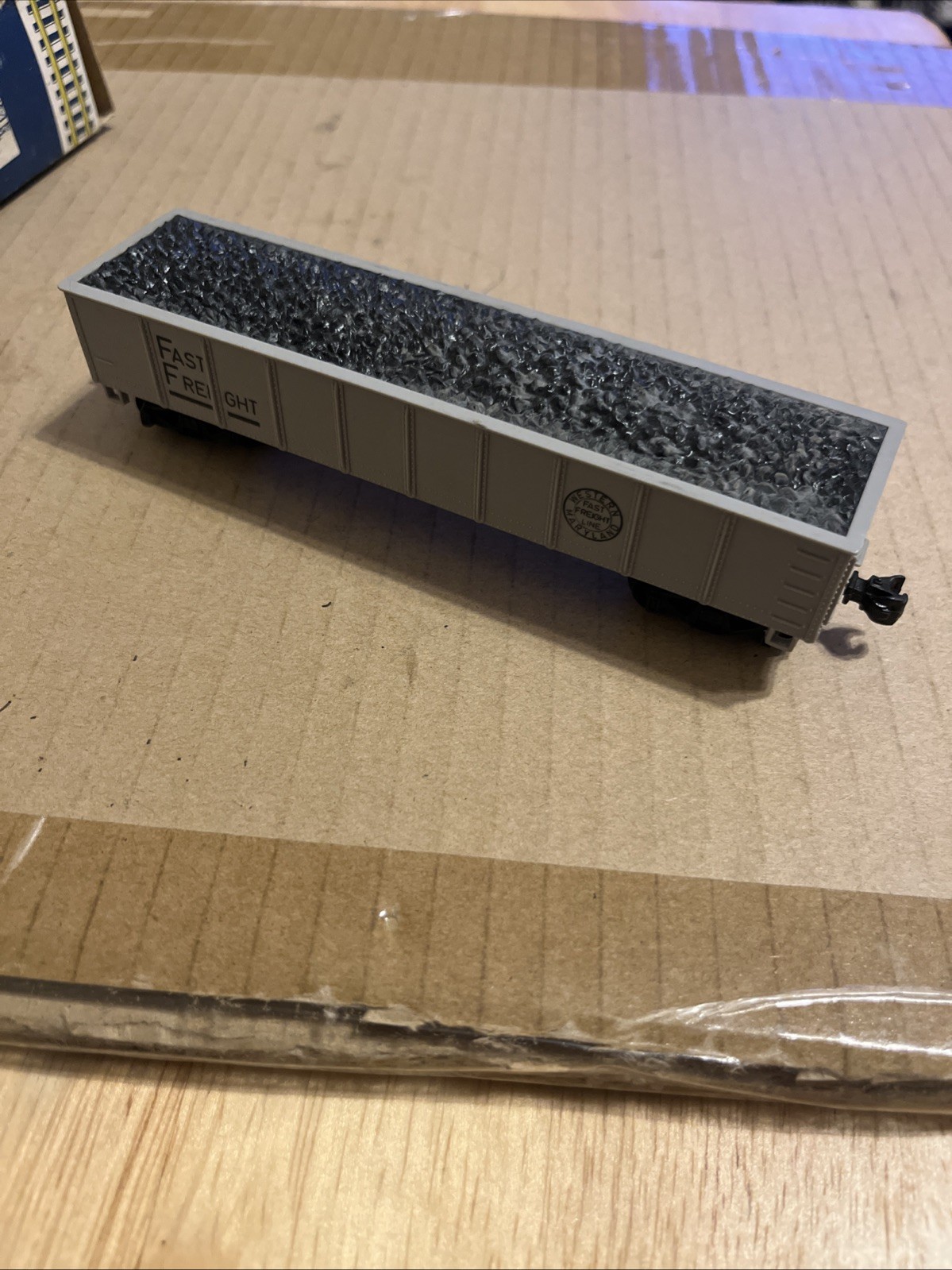 Gondola Coal Fast Freight Train Car HO Scale Vintage