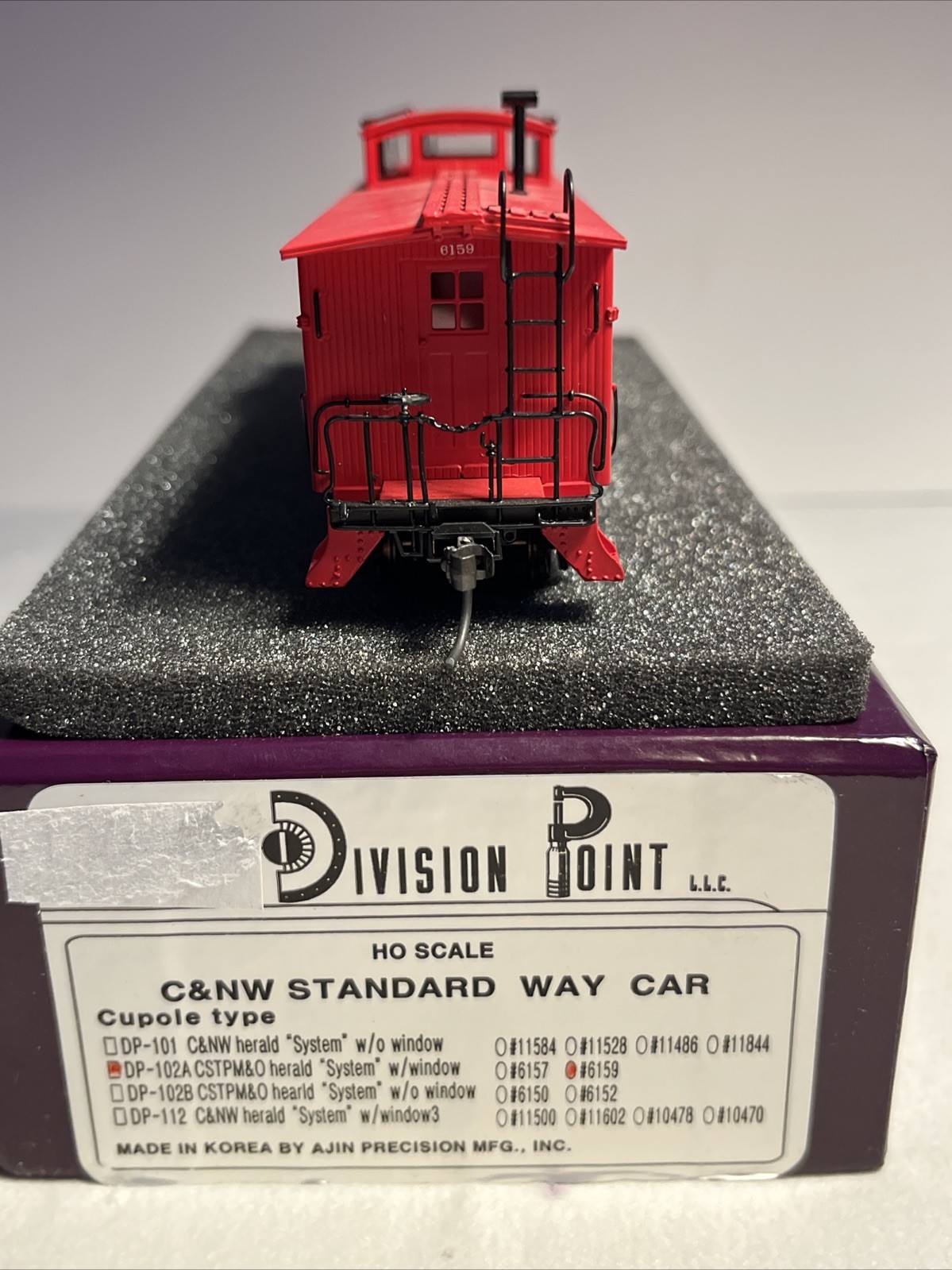 HO Scale Division Point C&NW Standard Way Car CSTPM&O Herald “System” W/Window