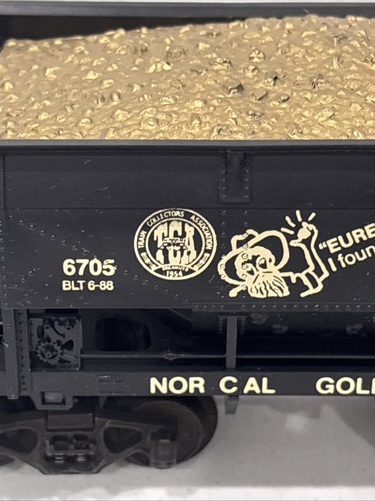 K-Line K-6705 O Gauge 1988 TCA NOR CAL GOLD RUSH Ore Car w/Ore Load/Original Box
