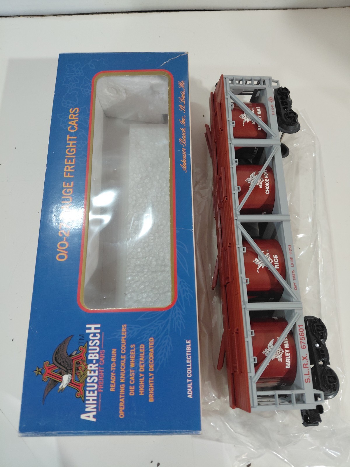 K Line K-675601 Train O Gauge Model Railroad Anheuser Bush VAT Car w/Box