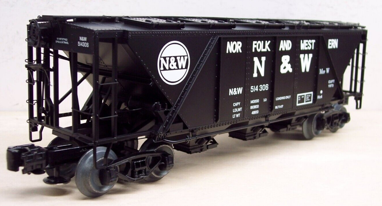 WEAVER O SCALE GOLD EDITION N&W NORFOLK & WESTERN H30 COVERED HOPPER 3 RAIL