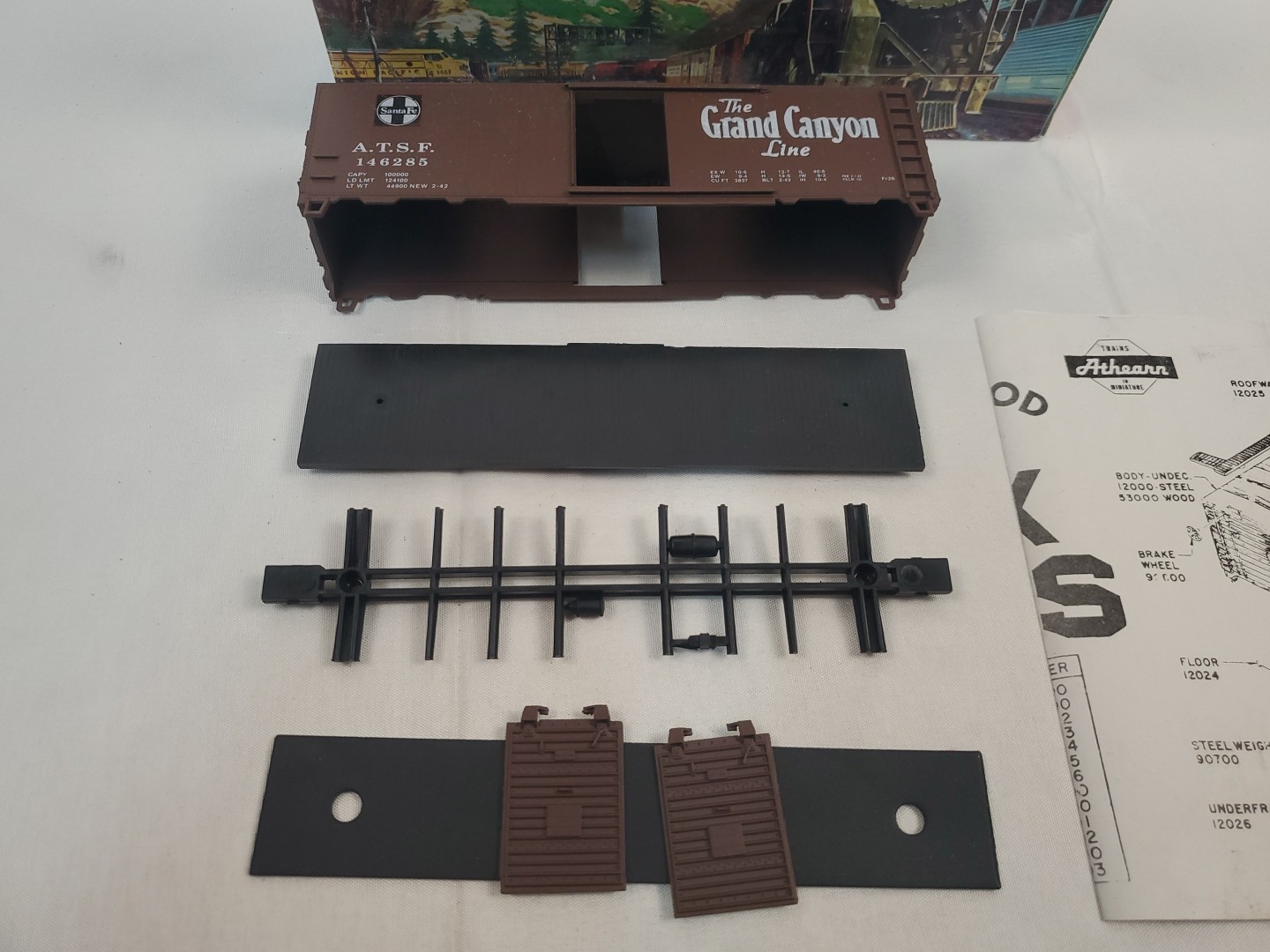 Ho Scale Athearn Santa Fe The Grand Canyon Line 40′ Box Car ATSF 146285 Blue Box