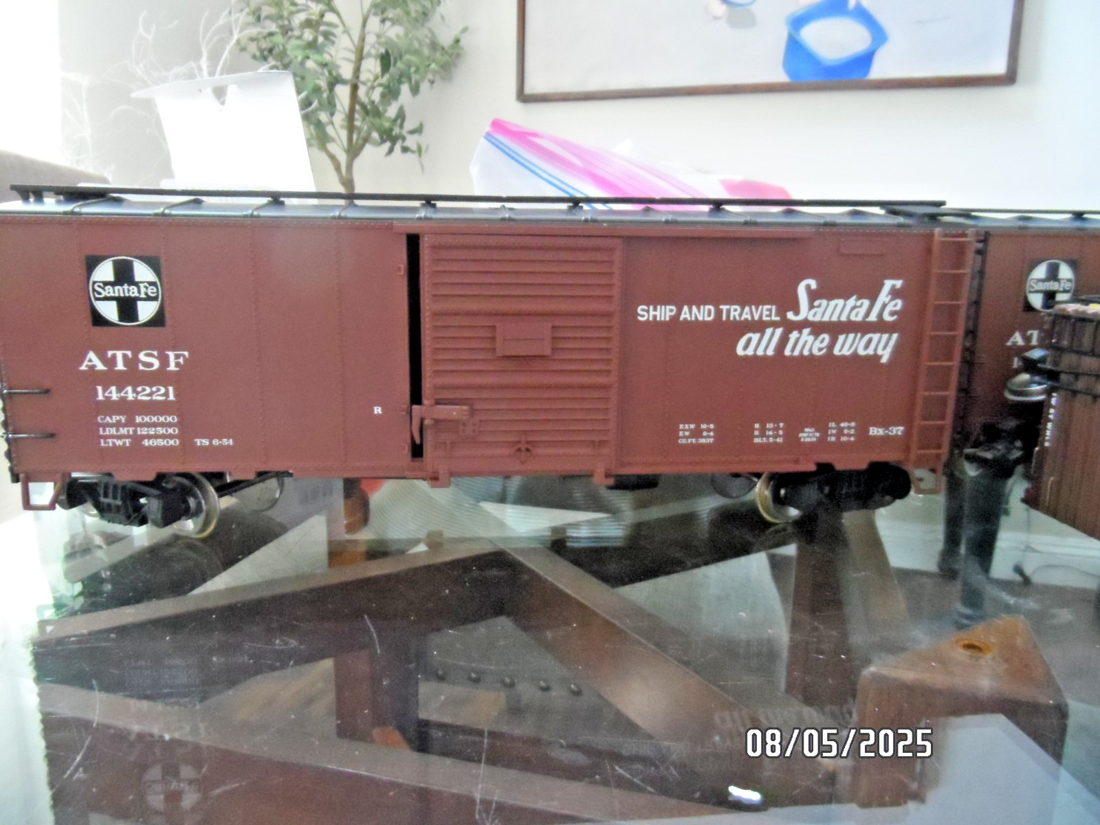 ARISTOCRAFT G SCALE SANTA FE EL CAPITAN 144221 SLIDING DOOR BOX CAR MINT