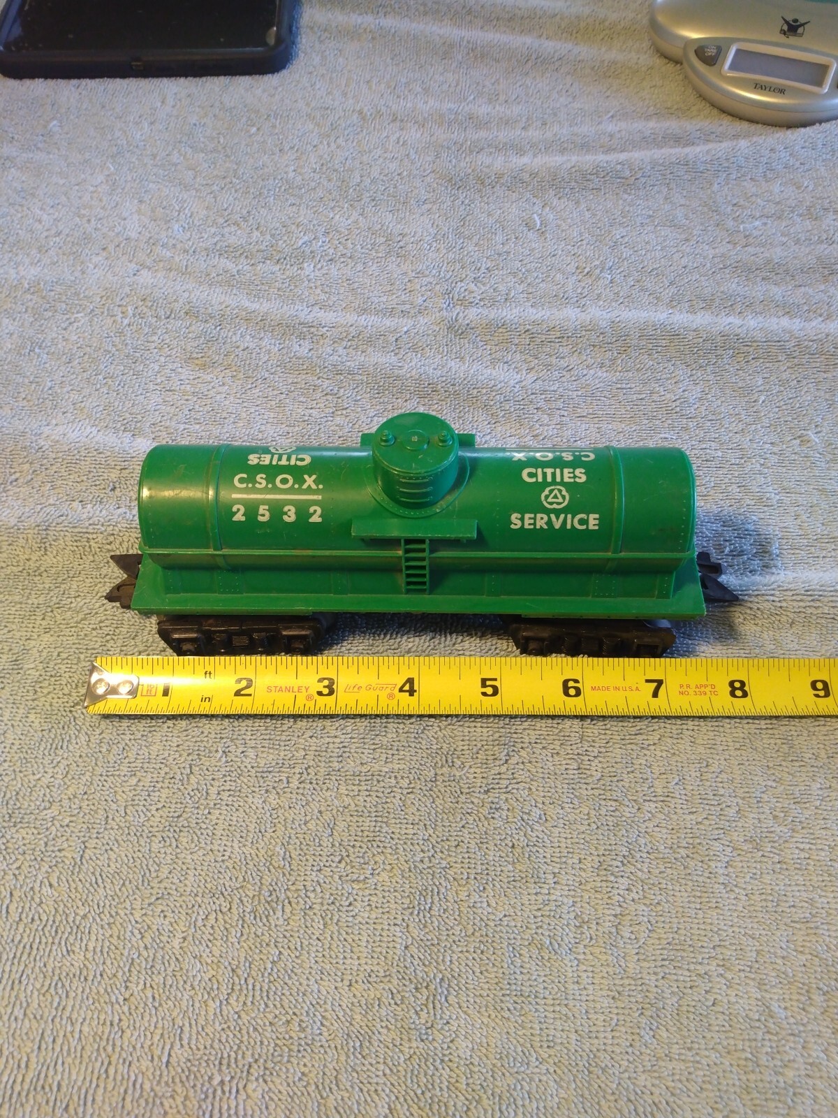 Marx Toys Cities Service C.S.O.X. Tank Car 2532 VTG USA 🇺🇸