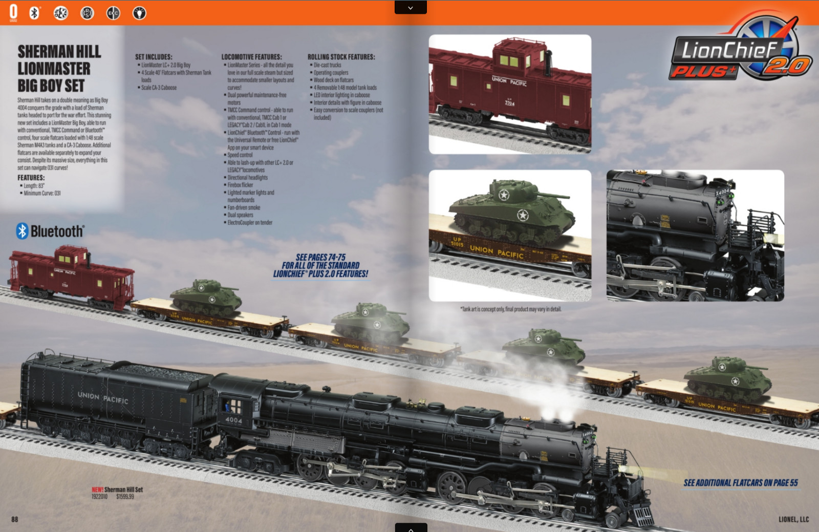Lionel 1922010 Big Boy Union Pacific 5-Car Sherman Hill Set – Lionchief Plus 2.0