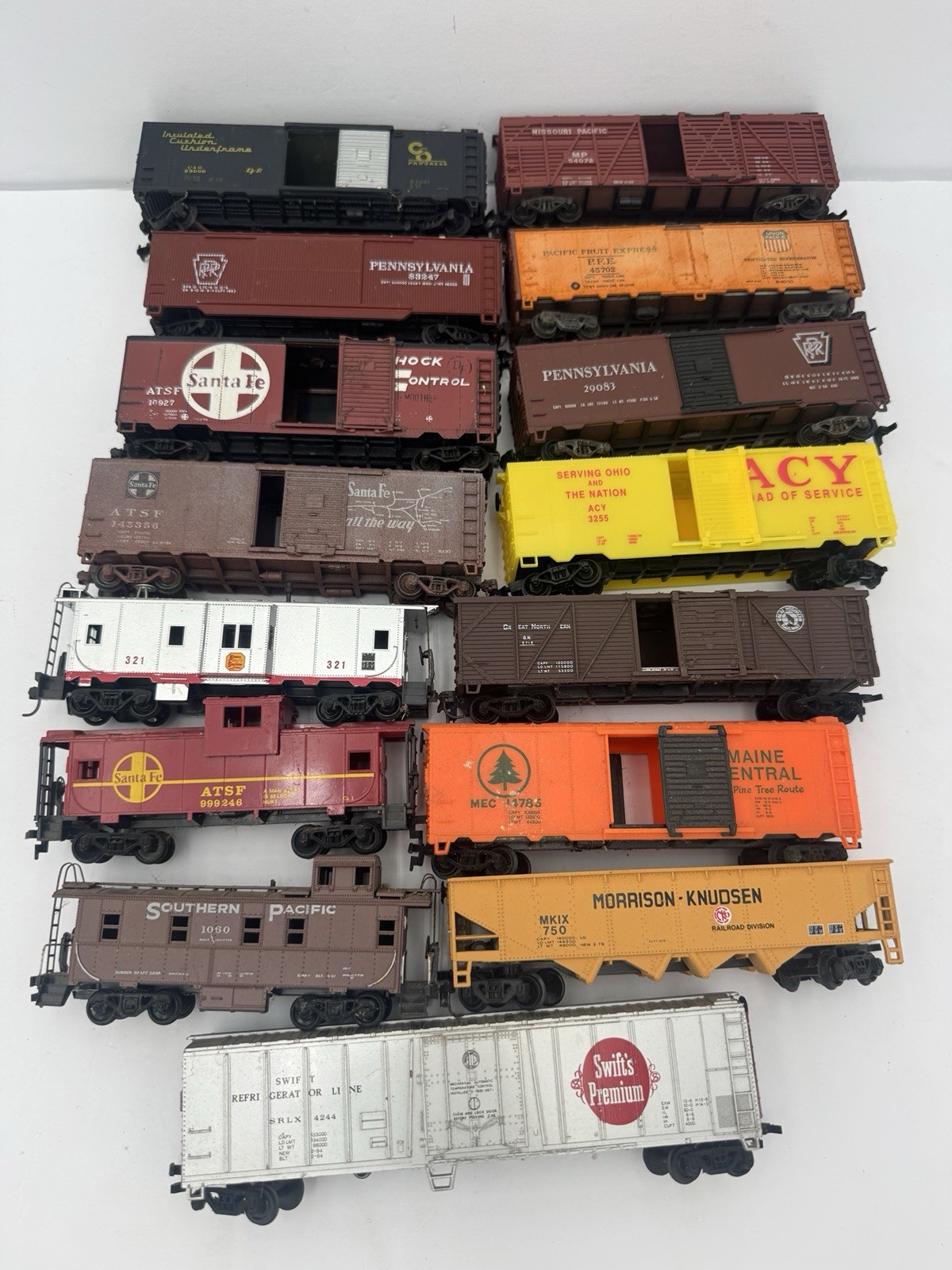 LOT OF 15 Mixed HO Scale Boxcar Storage Cars Athearn Tyco LifeLike AHM