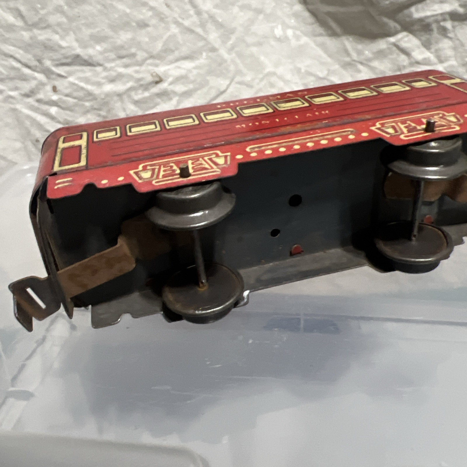 Marx Train Vintage Pullman 6″ Montclair Passenger Coach Red Frame O Gauge #2