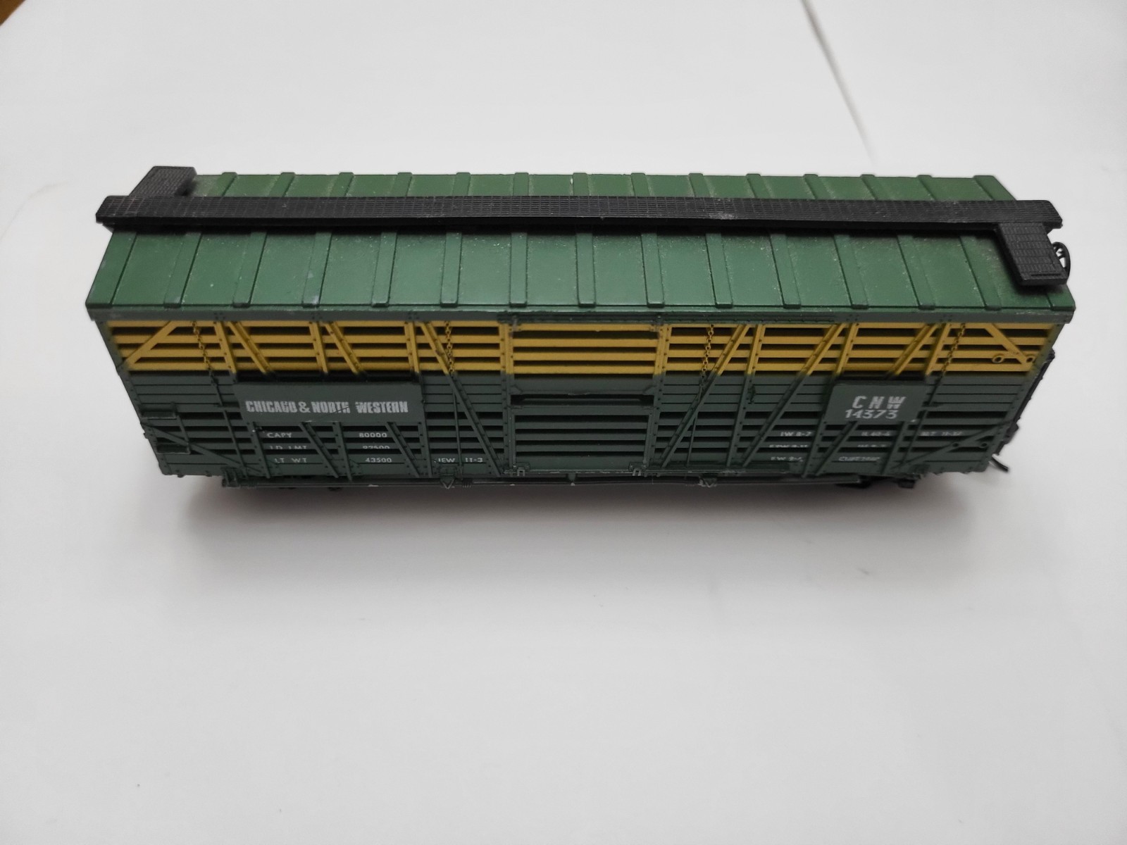 HO Scale AHM 40′ Chicago & Northwestern Stock Cattle Car, Green #14373 Austria
