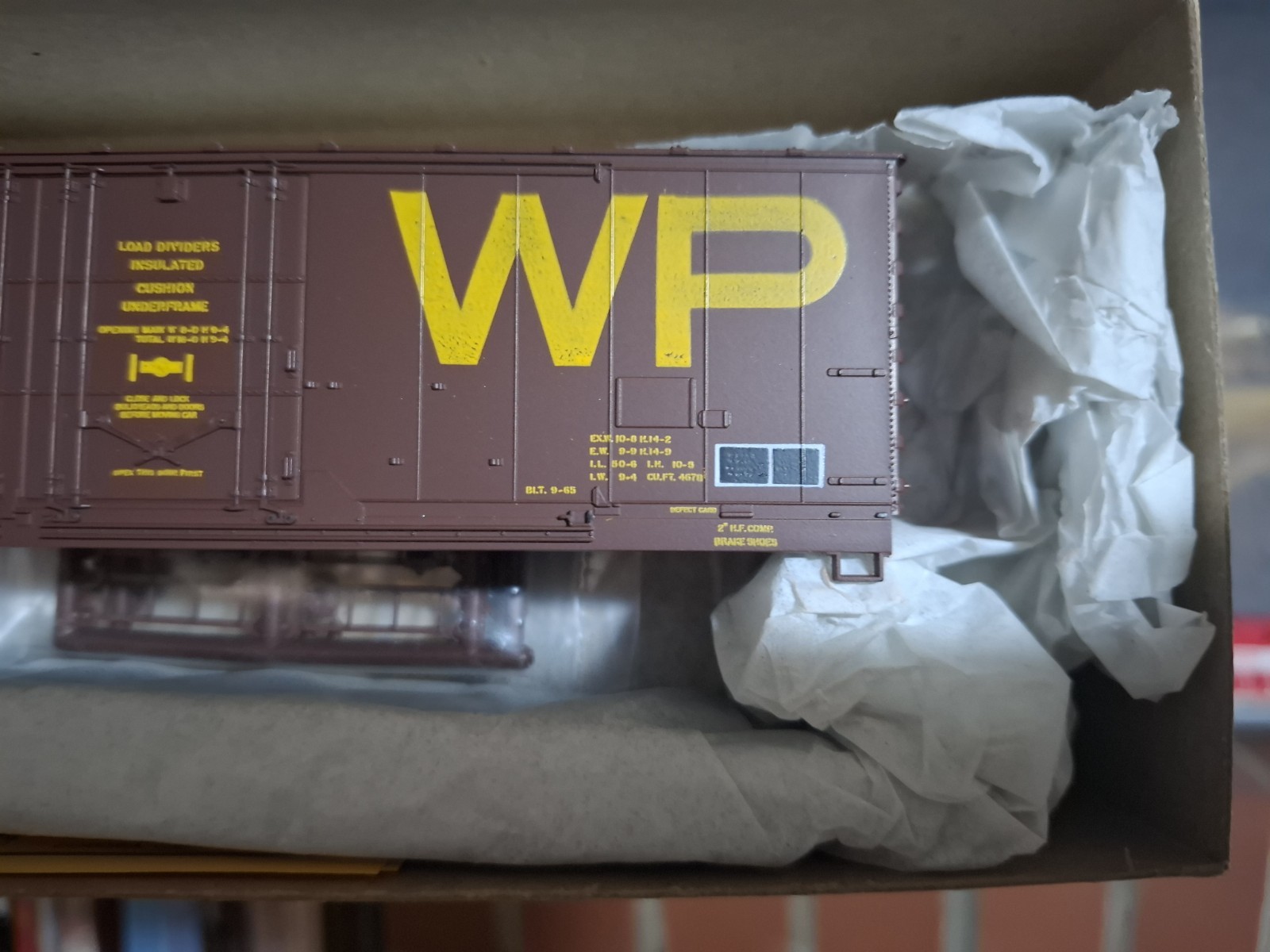 NOS Details West Western Pacific 52′ Double Plug Door Boxcar – WP #62035