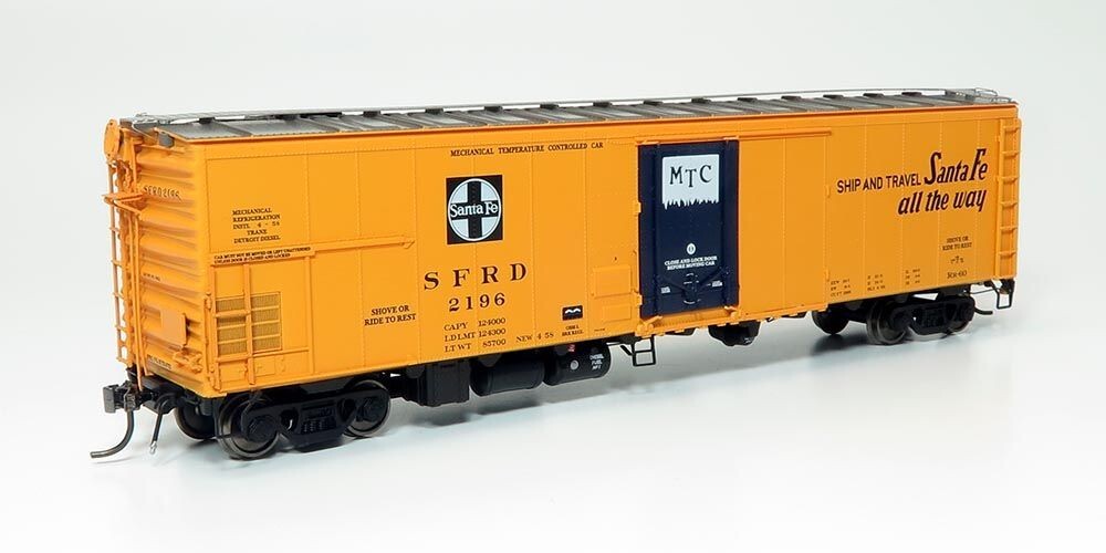 HO Santa Fe RR-60 Mechanical Reefer: San Francisco Chief Slogan – 4-Pack