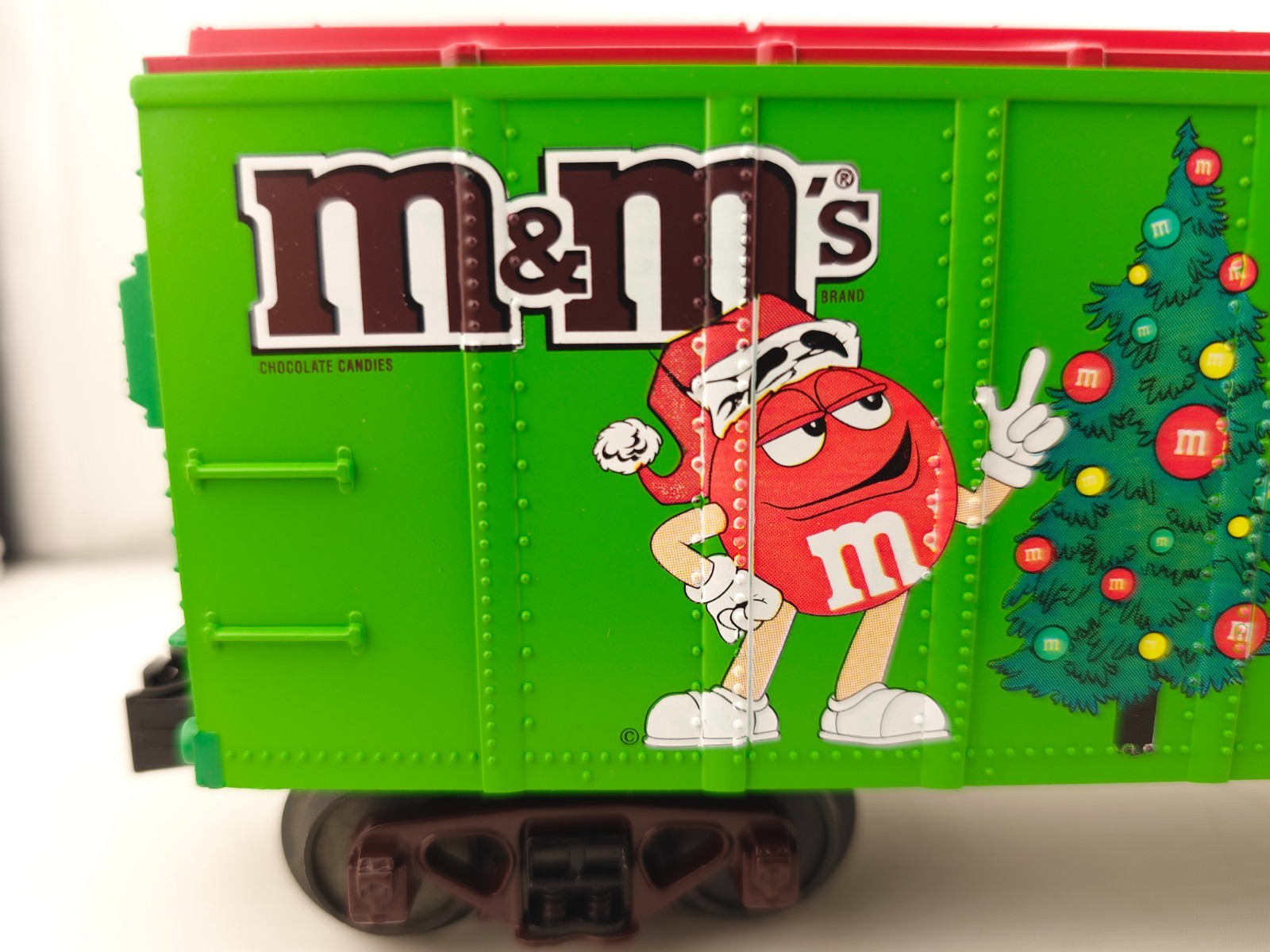 *READ MTH O Gauge 1:48 M&M’s Box Car Green Red Yellow Merry Christmas 30-74594