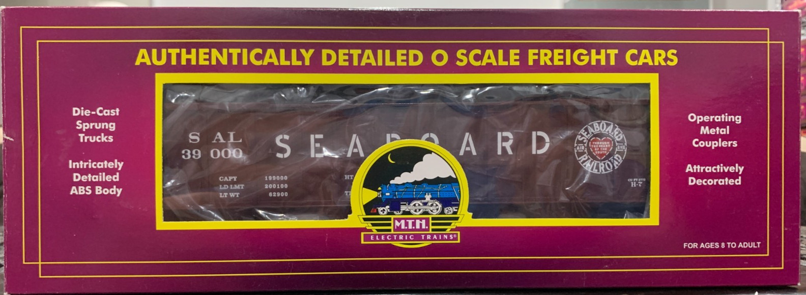 MTH 20-97459 Seaboard 4 Bay Coal Hopper #39000 O Scale 1:48 New – Never Run