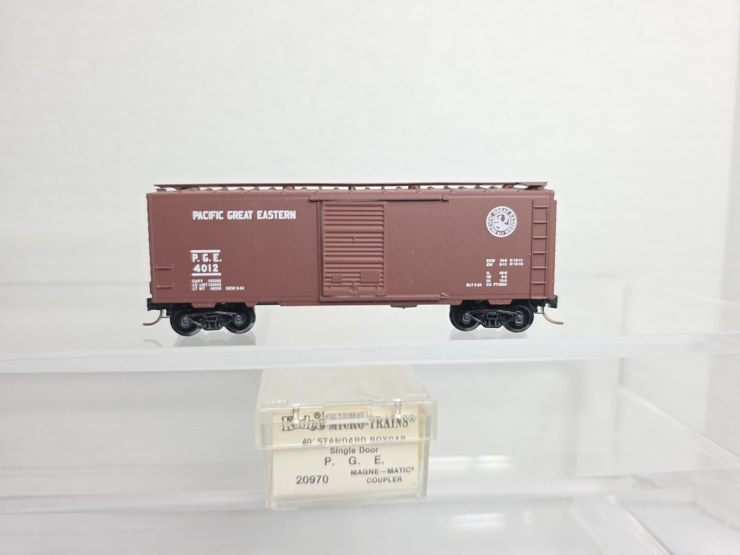 MTL N Scale 20970 Pacific Great Eastern PGE 4012 40′ Boxcar Micro Trains LNIB (X