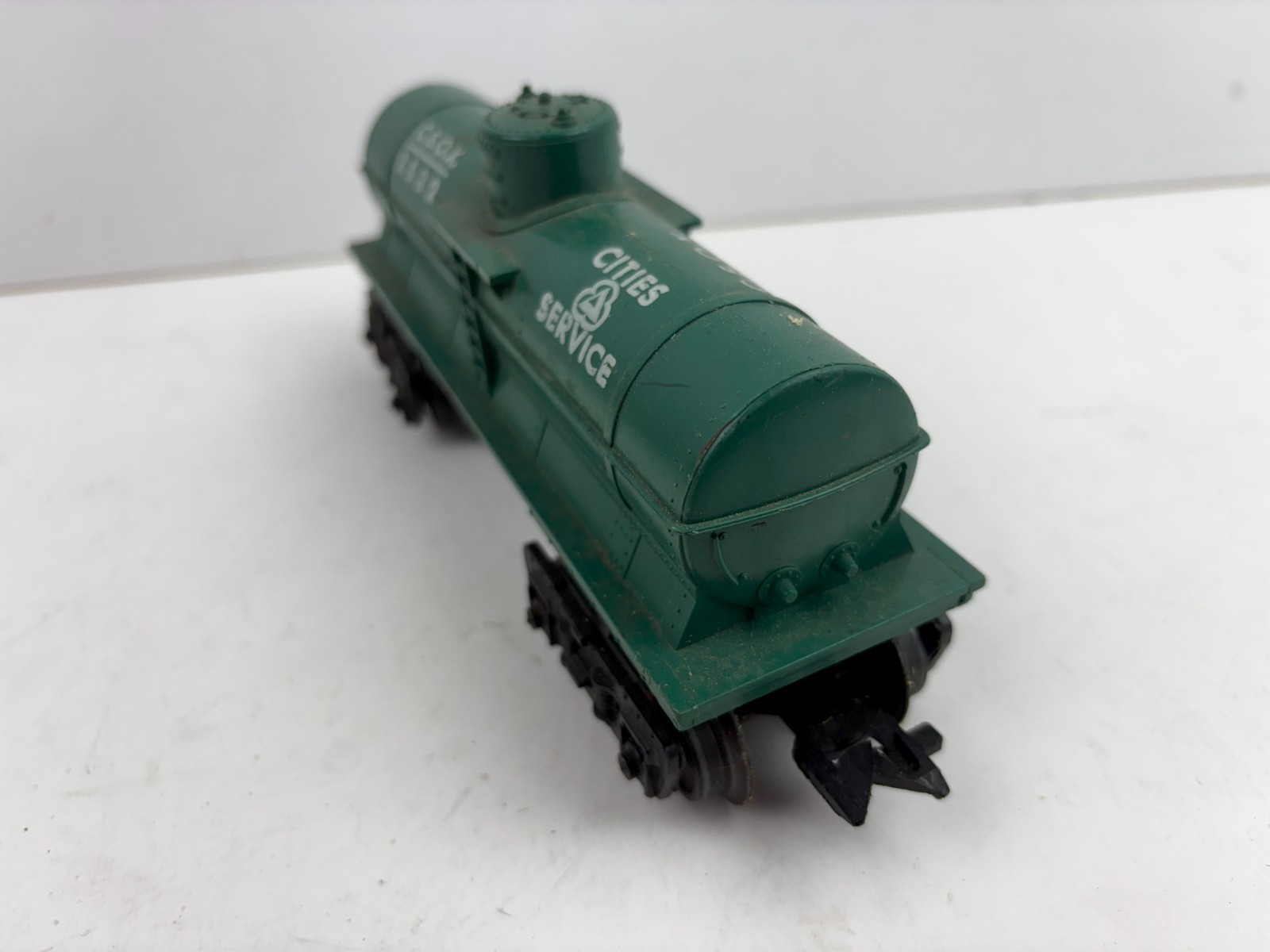 Marx C.S.O.X. Cities Service Tanker Car Plastic With Tin Base O Scale 2 Couplers
