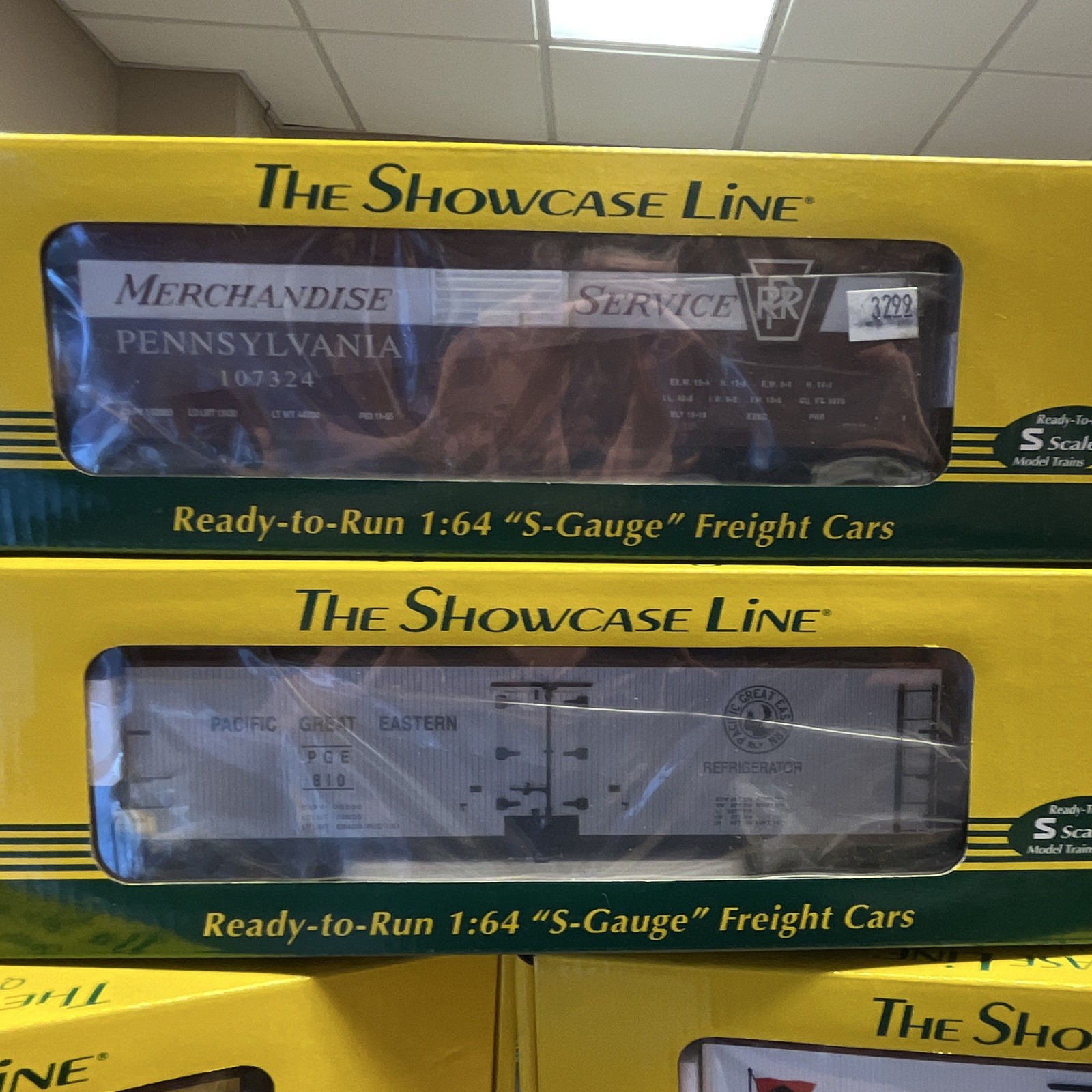 S-Helper Service Showcase Line S Gauge 1:64 Lehigh Valley Reefer/Boxcar Lot