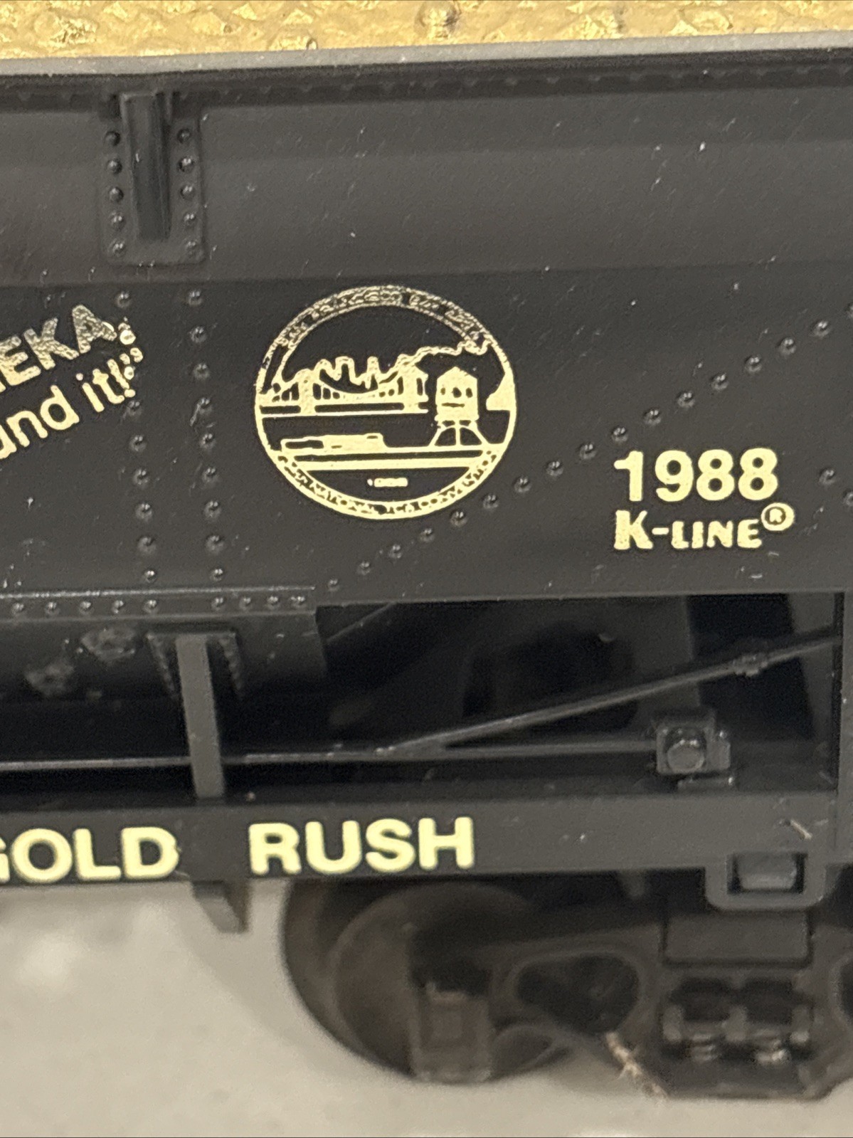 K-Line K-6705 O Gauge 1988 TCA NOR CAL GOLD RUSH Ore Car w/Ore Load/Original Box