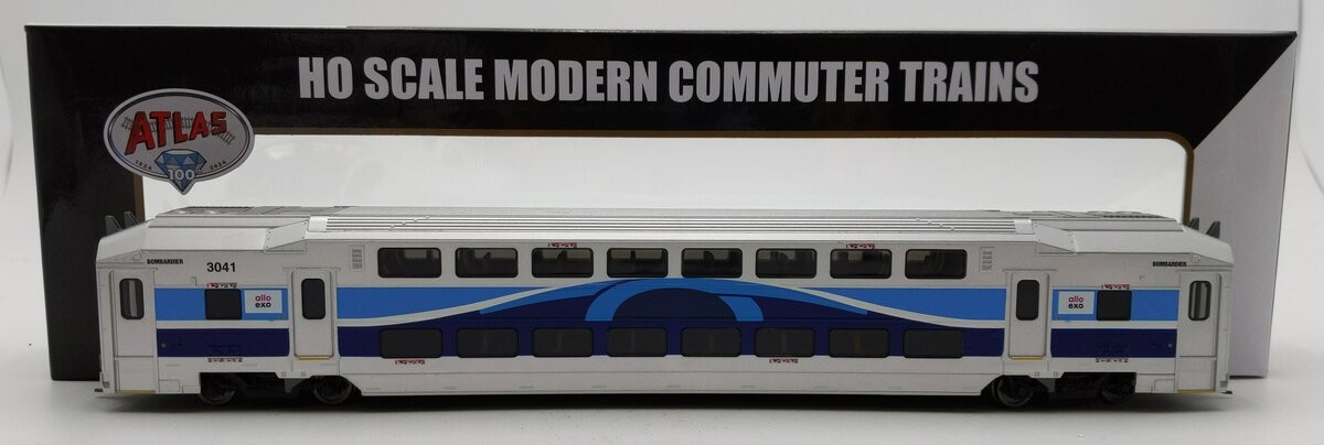 Atlas 20007387 HO Scale Multi Level Commuter Trailer EXO #3041 LN/Box