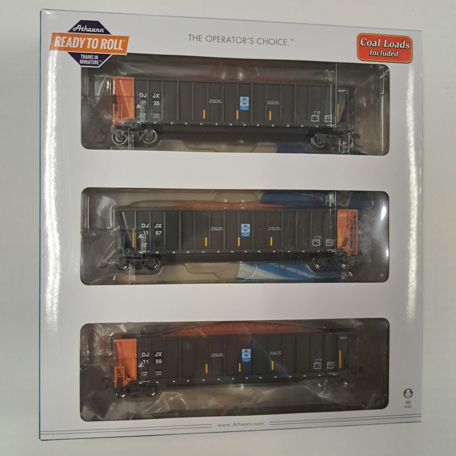 Athearn ATH29618 HO Scale David J Joseph Co. 50’Bathtub Coal Gondola 3 pack new!