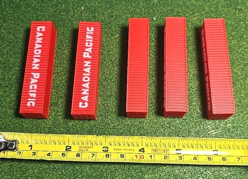 1/160 N Scale 5 Pack 40ft Shipping Containers Canadian Pacific CP Logo Free Ship
