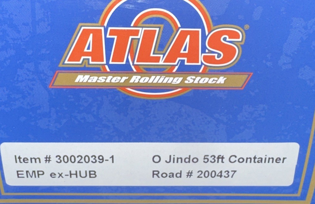 Atlas O-Scale 53′ Container High Cube EMP ex-HUB Jindo MASTER LINE