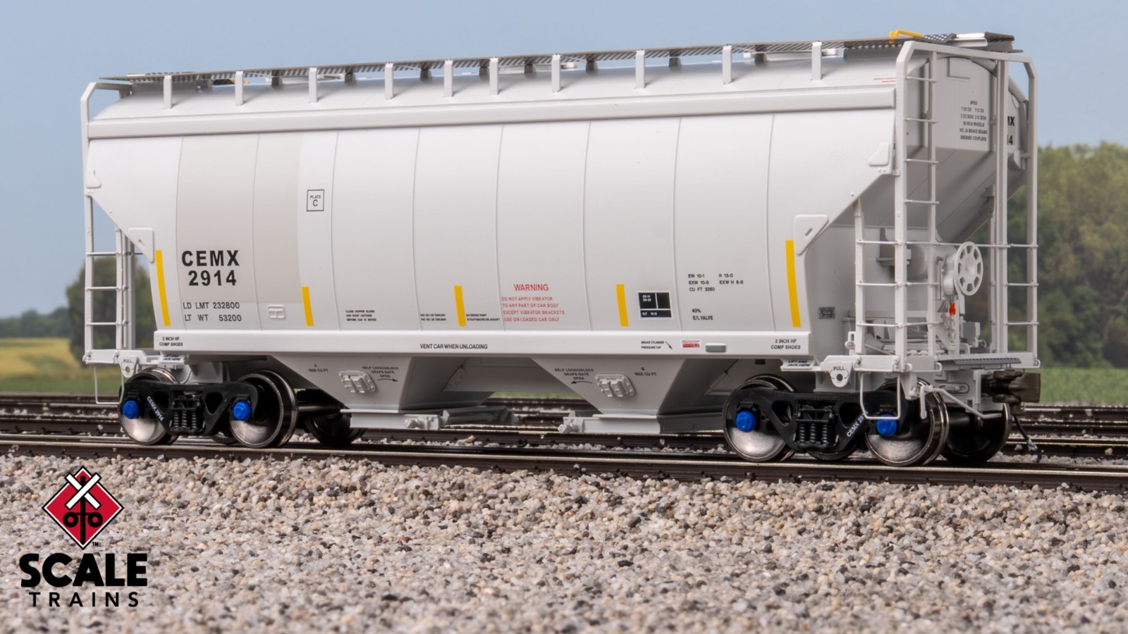 SCALETRAINS HO RIVET COUNTER Gunderson 3250 Hopper – CEMX ex AOKX Universal