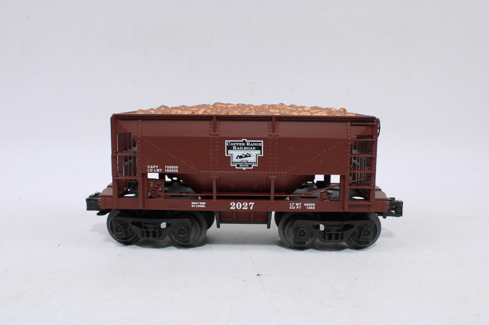 Lionel 6-16486 O Gauge Ore Car Copper Range 2027 Simulated Copper Load