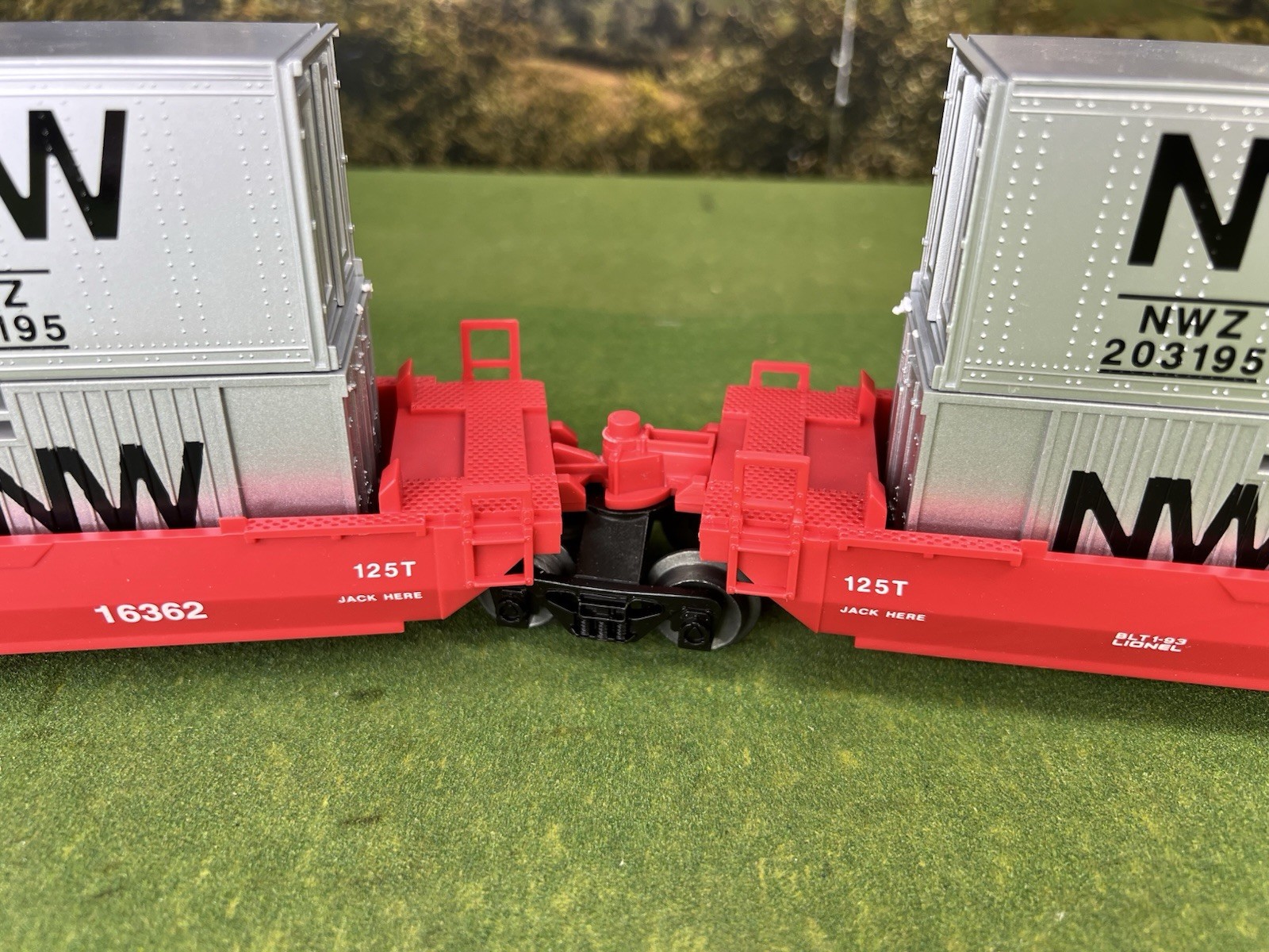 LIONEL NORFOLK & WESTERN MAXI-STACK FFLATCAR 6-16360, O GAUGE, LNIB