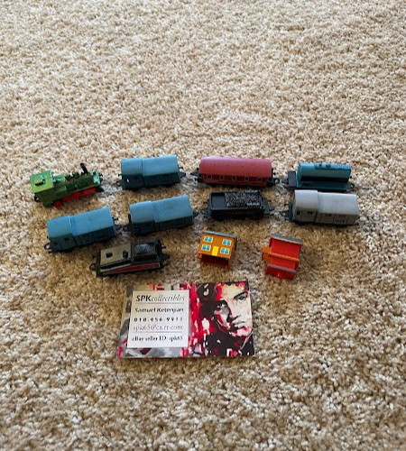 Vintage SOMA Trains 1989 11 Pieces Cars Engine Plastic & Diecast Fun Mini Trains